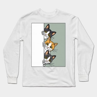 Peekaboo Pals: The Curious Cats Long Sleeve T-Shirt